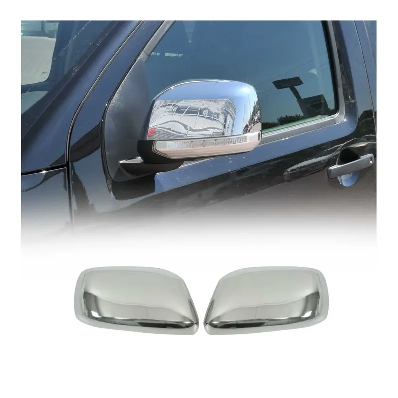 Coques de Rétroviseurs pour Nissan Navara 2005-2015 en Acier Chromé Argent