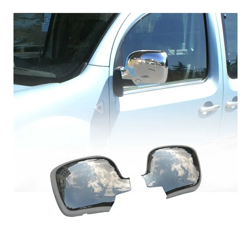 Coques de Rétroviseurs pour Renault Kangoo II V2A 2008-2013 en Acier Argent