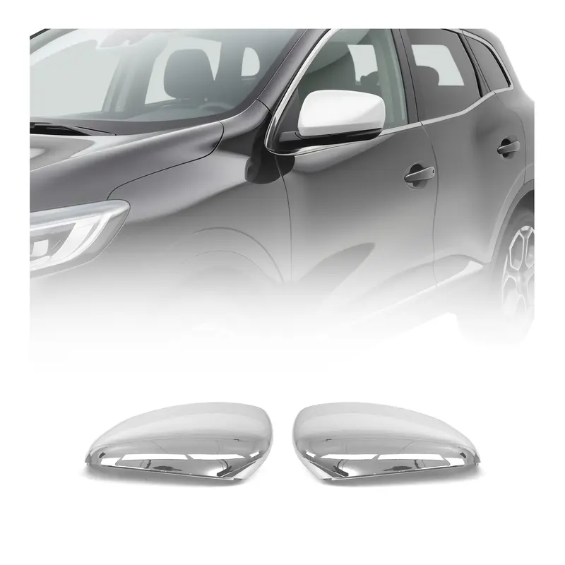 Coques de Rétroviseurs pour Renault Koleos 2 2016-2024 2x Plastique ABS Chromé