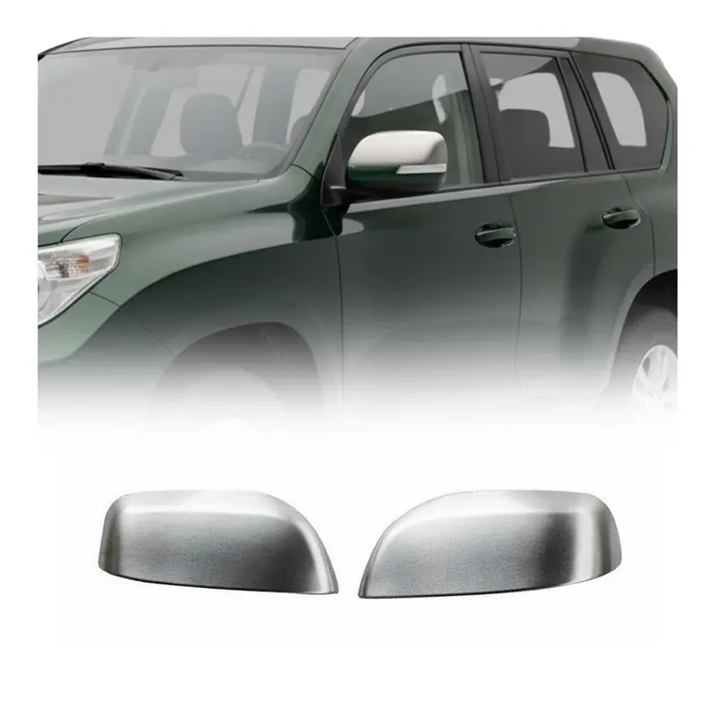 Coques de Rétroviseurs pour Toyota Land Cruiser Prado 2009-2023 Acier Argent