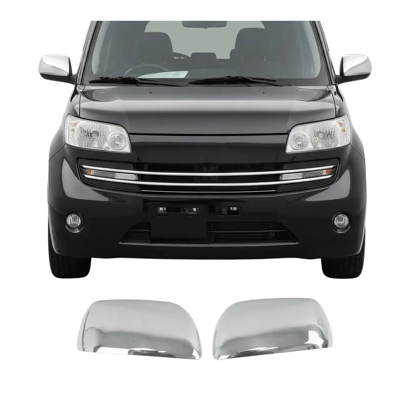 Coques de Rétroviseurs pour Toyota RAV4 II 2000-2006 en Acier Chromé Argent