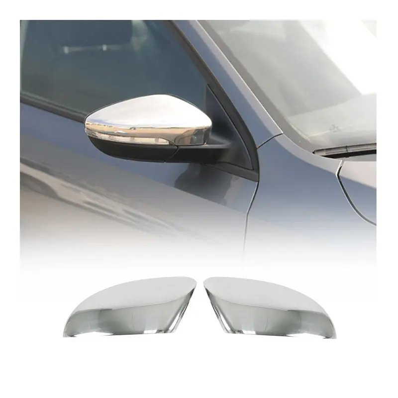 Coques de Rétroviseurs pour VW Passat B7 2010-2015 en Acier Chromé Argent