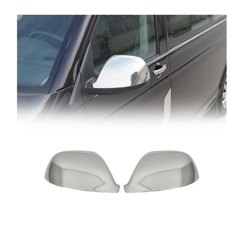 Coques de Rétroviseurs pour VW T6 T6.1 Transporter 2015-2024 ABS Chromé Argent