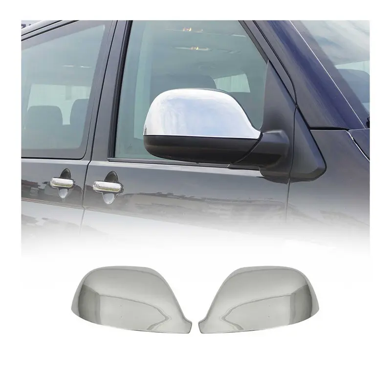 Coques de Rétroviseurs pour VW T6 T6.1 Transporter 2015-2024 Acier Chromé Argent