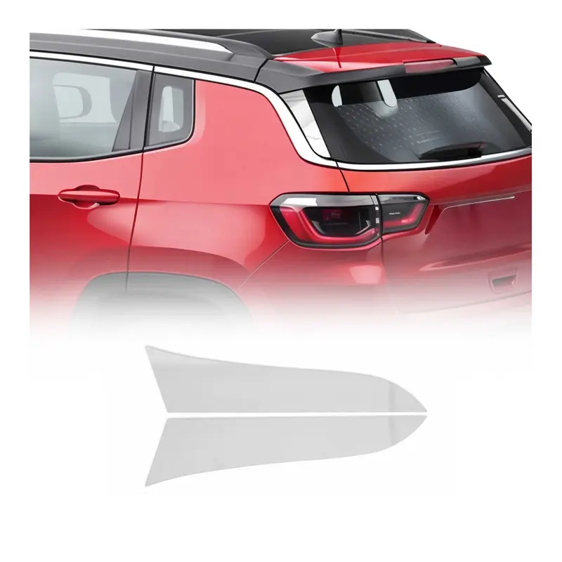 Couvercle aile becquet latéral fenêtre arrière Jeep Compass 2017-25 inox chromé