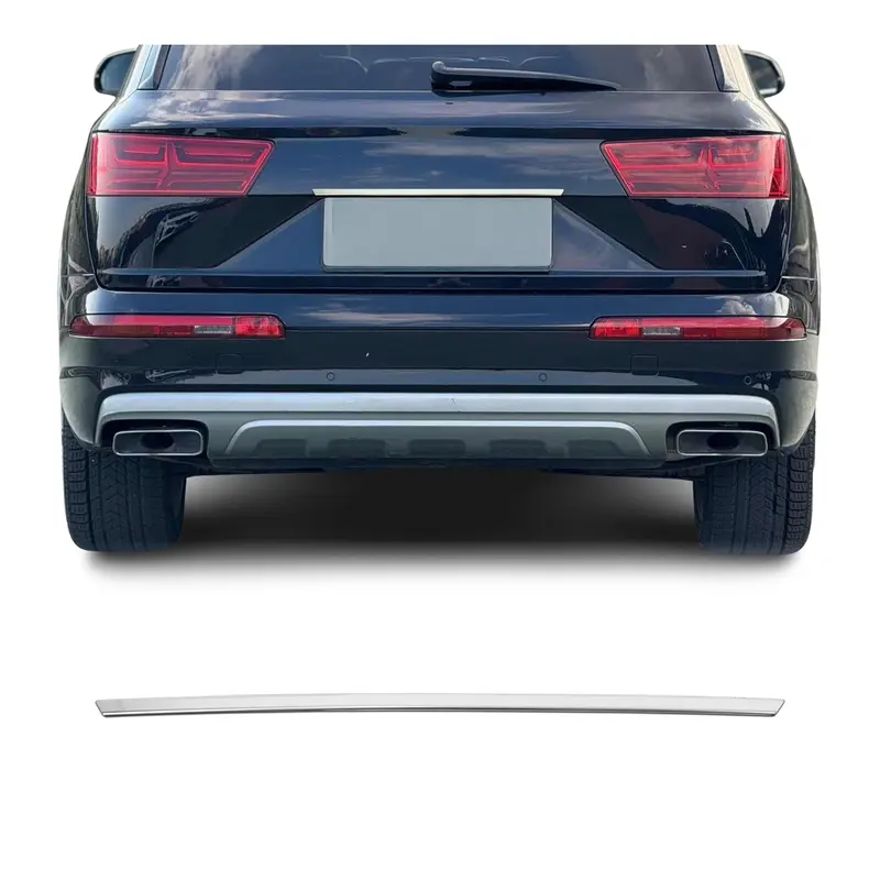 Couvercle de poignée de hayon pour Audi Q7 4M 2015-2019 PRE FL Acier Inox