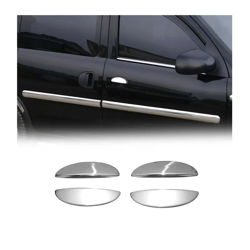 Couvercle de Poignée de porte pour Opel Meriva A 2003-2010 acier inox Chromé