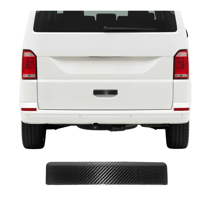 Couverture de poignée de porte Hayon pour VW Multivan T6 Carbone Noir