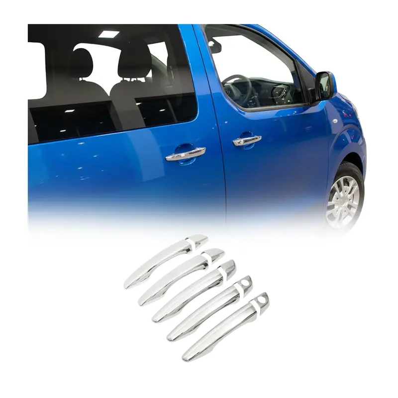 Couverture de poignée de porte pour Citroen Jumpy 2016-2026 chromé double porte