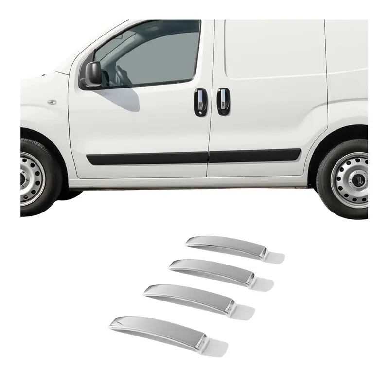 Couverture de poignée de porte pour Citroen Nemo 2008-2021 en Acier Inox 4Pcs