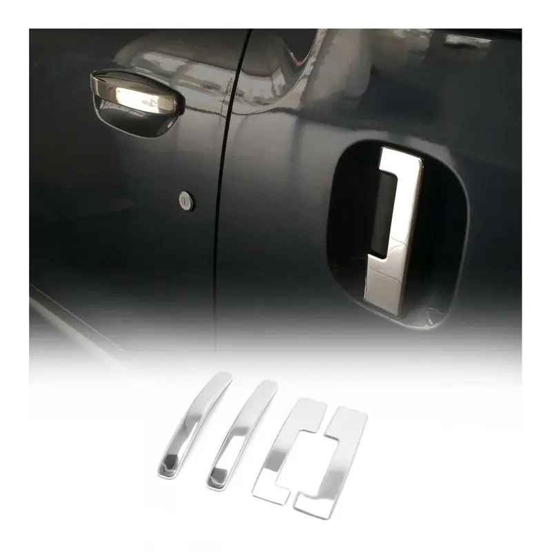 Couverture de poignée de porte pour Dacia Dokker 2012-2021 en Acier Inox 4Pcs