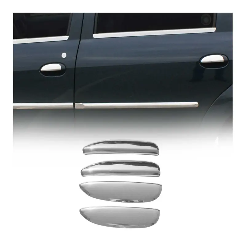 Couverture de poignée de porte pour Dacia Logan 2004-2012 en Acier Inoxydable