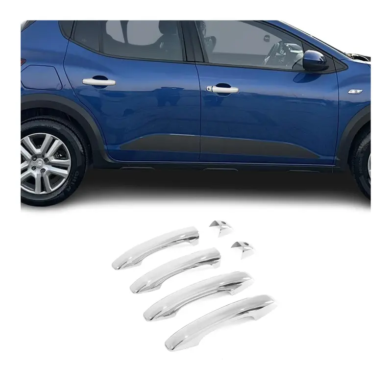 Couverture de Poignée de Porte pour Dacia Sandero III 2021-2026 Acier Inoxy 5Pcs