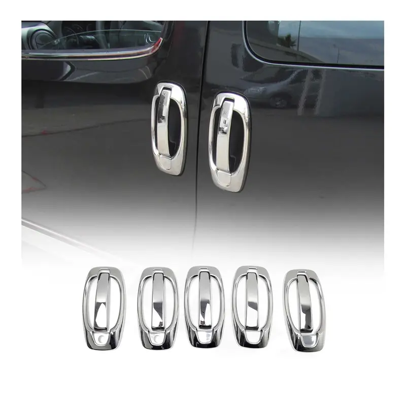 Couverture de poignée de porte pour Fiat Doblo 2010-2021 en Acier Inox 10Pcs