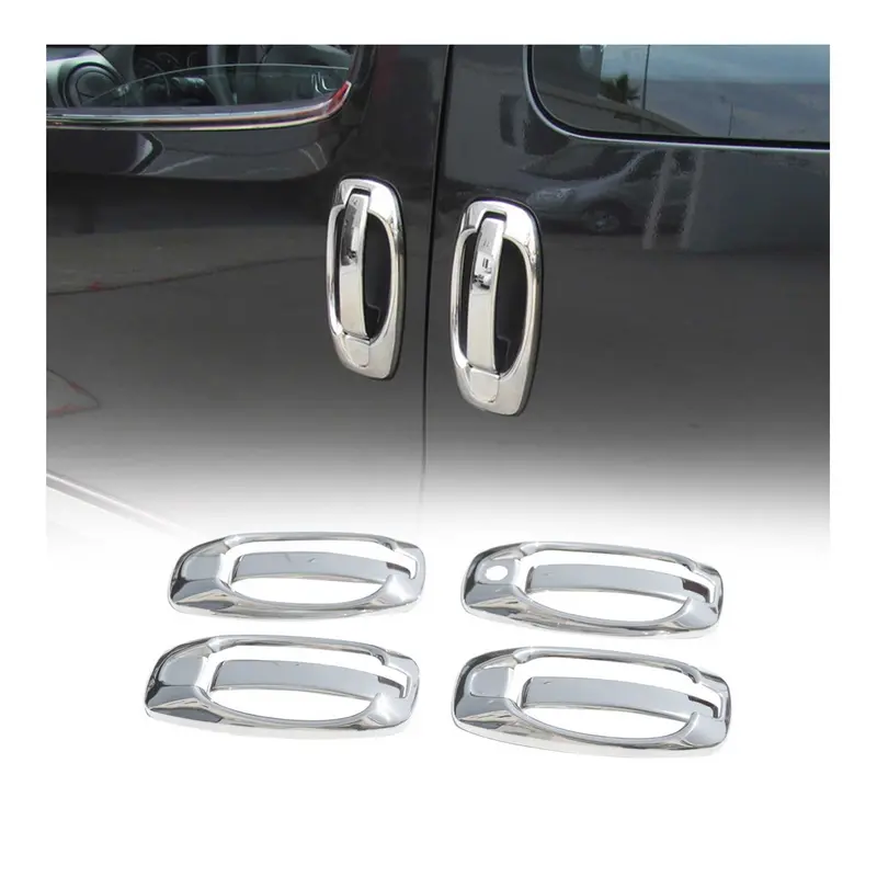 Couverture de poignée de porte pour Fiat Doblo 2010-2021 en Acier Inox 8Pcs