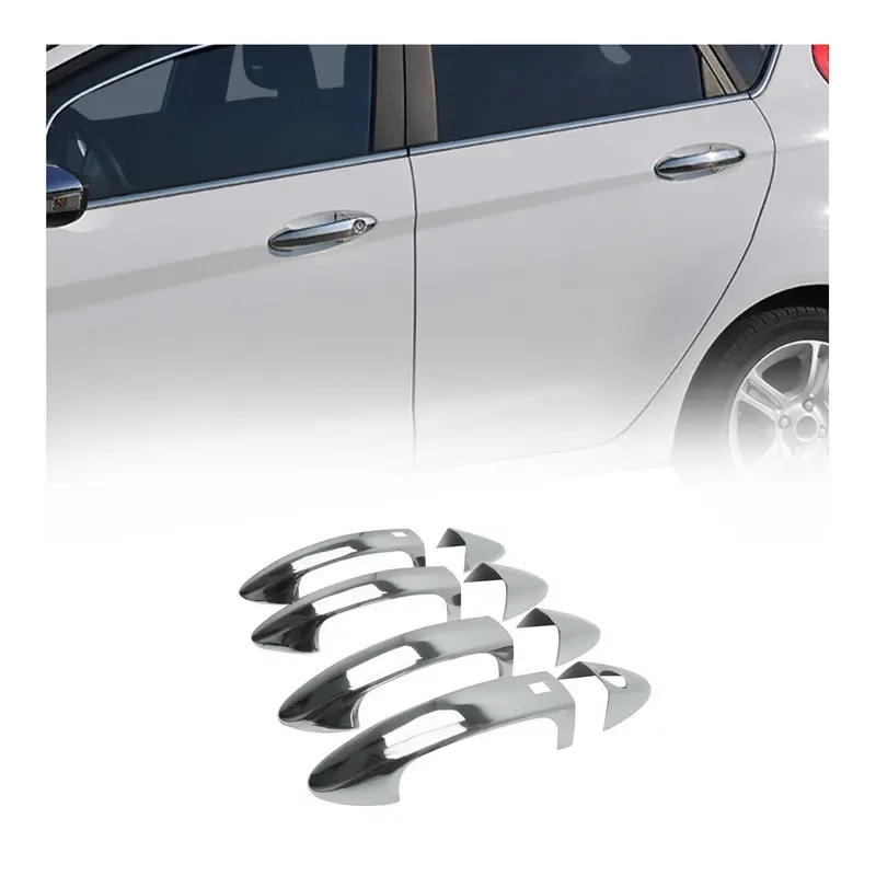Couverture de poignée de porte pour Ford Fiesta 2008-2017 en Acier Inox 8Pcs