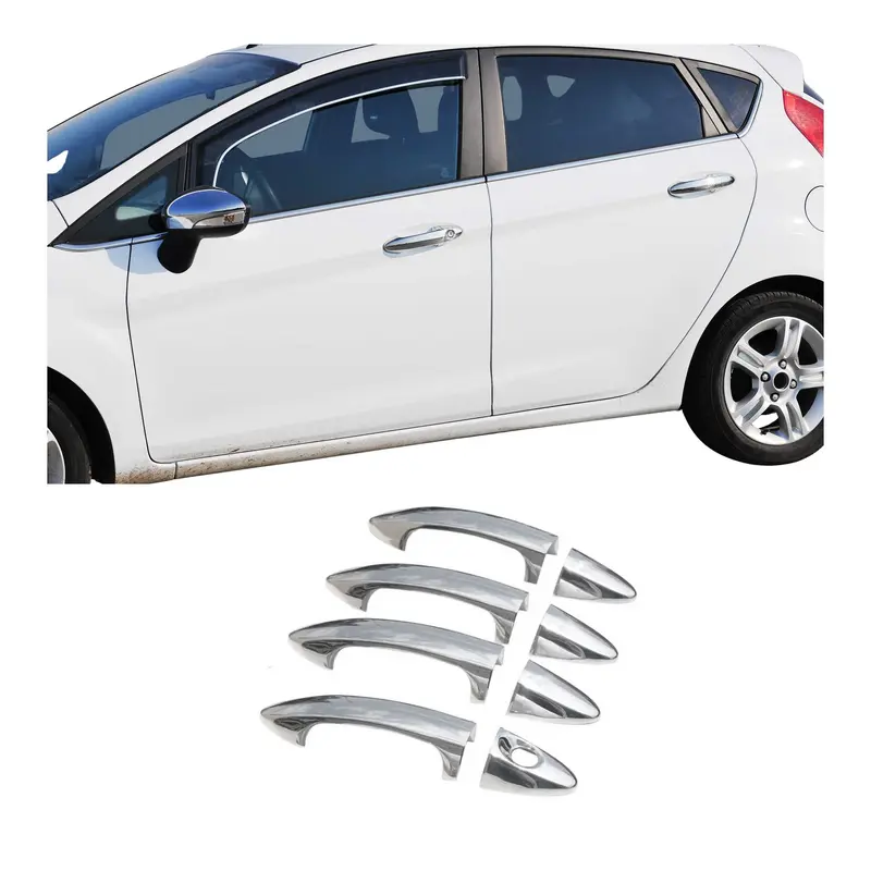 Couverture de poignée de porte pour Ford Fiesta 2008-2017 en Acier Inox chromé