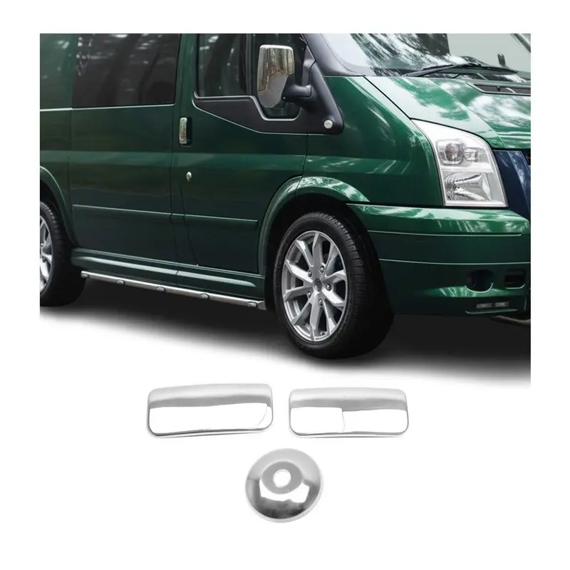 Couverture de poignée de porte pour Ford Transit 2000-2014 en Acier Inox 3Pcs