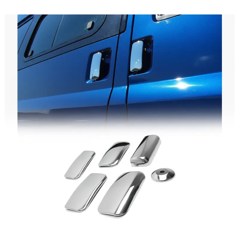 Couverture de poignée de porte pour Ford Transit 2000-2014 en Acier Inox 6Pcs