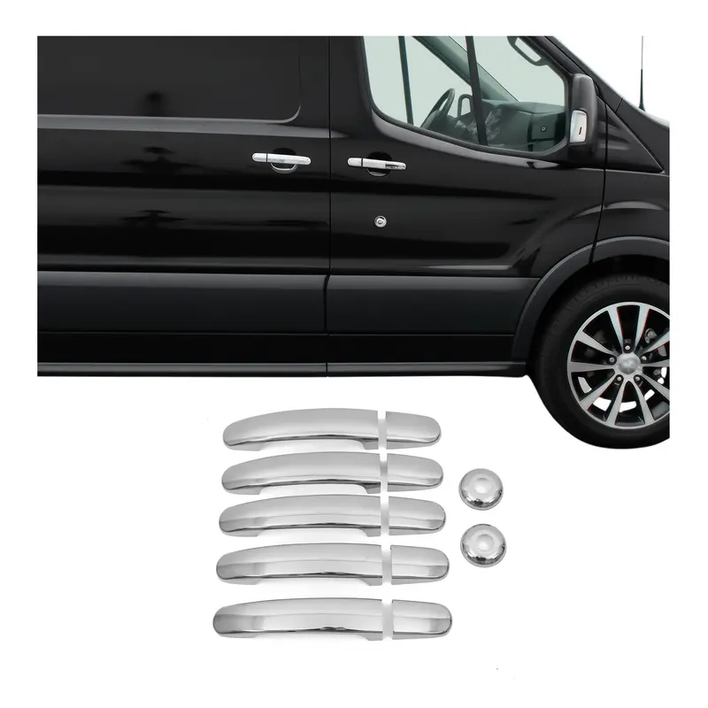 Couverture de poignée de porte pour Ford Transit 2015-2026 en Acier Inox 12Pcs