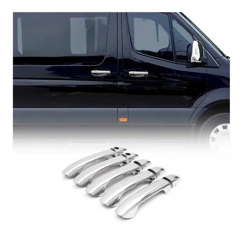 Couverture de poignée de porte pour Mercedes Sprinter 2018-2026 Acier chromé 10x