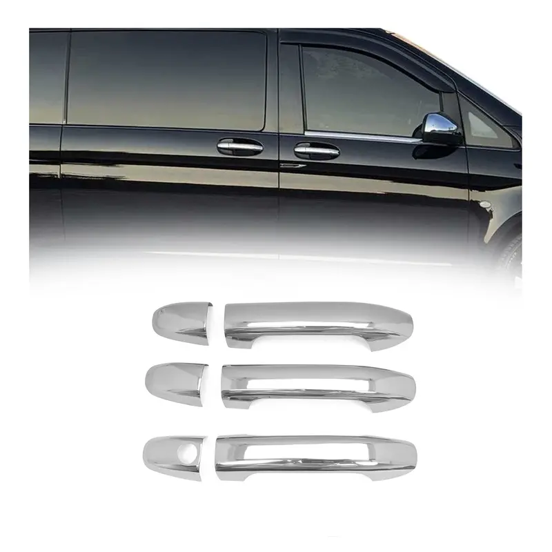 Couverture de poignée de porte pour Mercedes Vito W447 2014-2019 Acier Inox 6Pcs