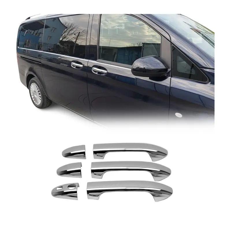 Couverture de poignée de porte pour Mercedes Vito W447 2014-2019 Acier Sans clé