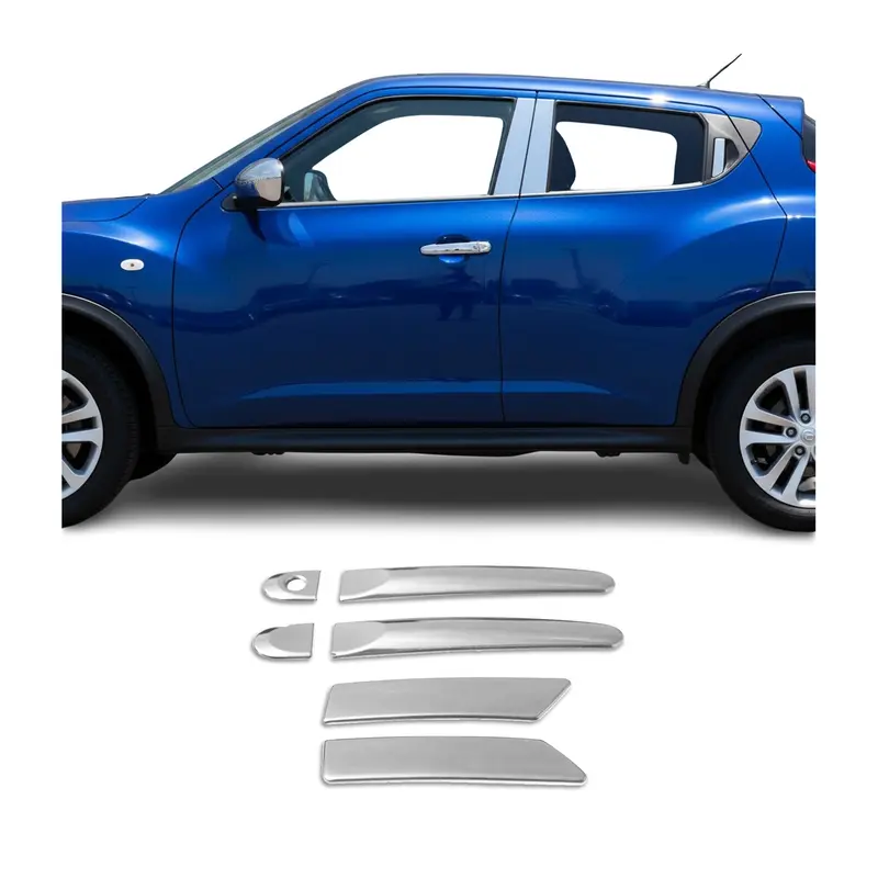 Couverture de poignée de porte pour Nissan Juke 2011-2019 en Acier Inox 6Pcs