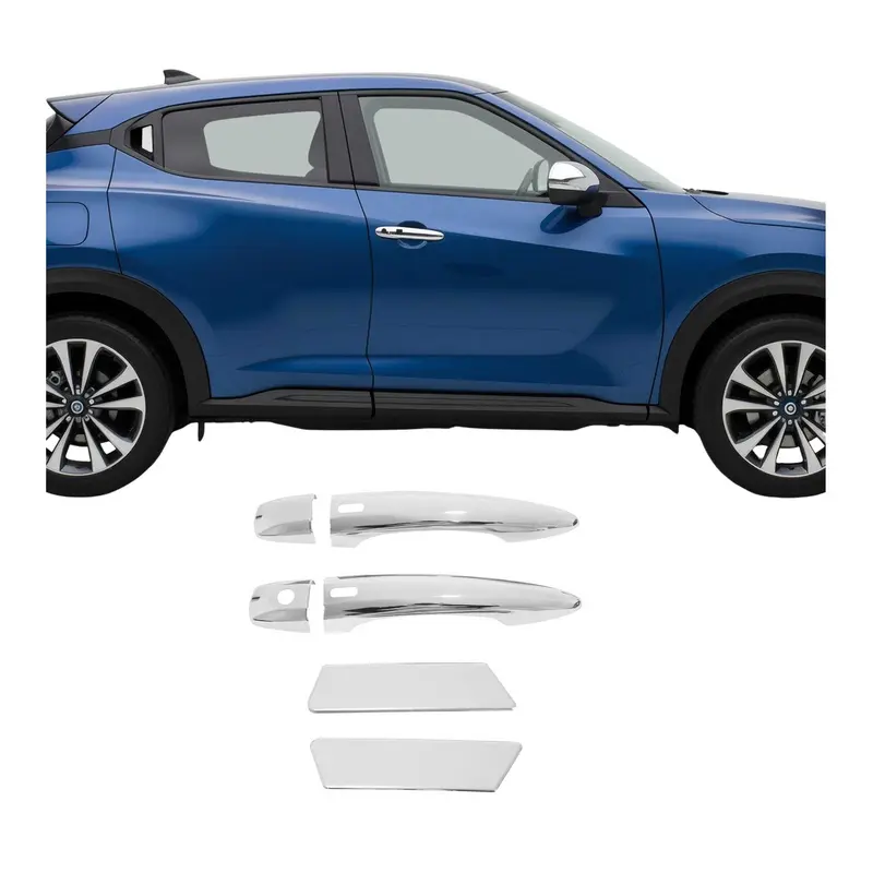 Couverture de poignée de porte pour Nissan Juke 2019-2026 en Acier Inoxy 6 Pcs