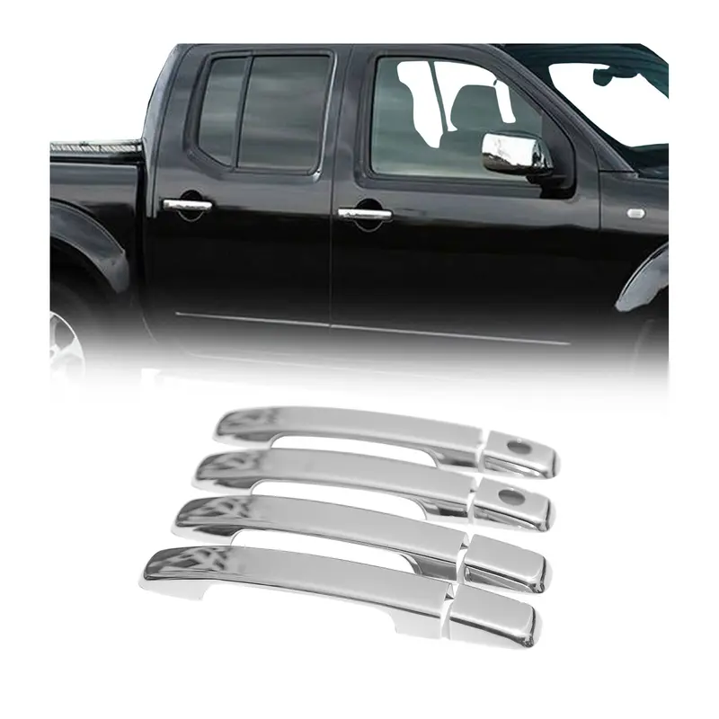 Couverture de poignée de porte pour Nissan Navara 2006-2015 Inox 4Pcs