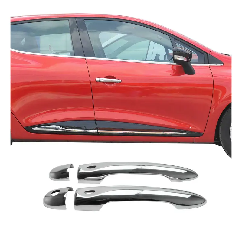 Couverture de poignée de porte pour Renault Clio 2012-2019 HB Break Acier 2x