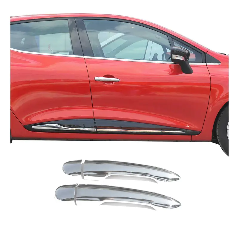Couverture de poignée de porte pour Renault Clio 2012-2019 HB Break Acier 2x