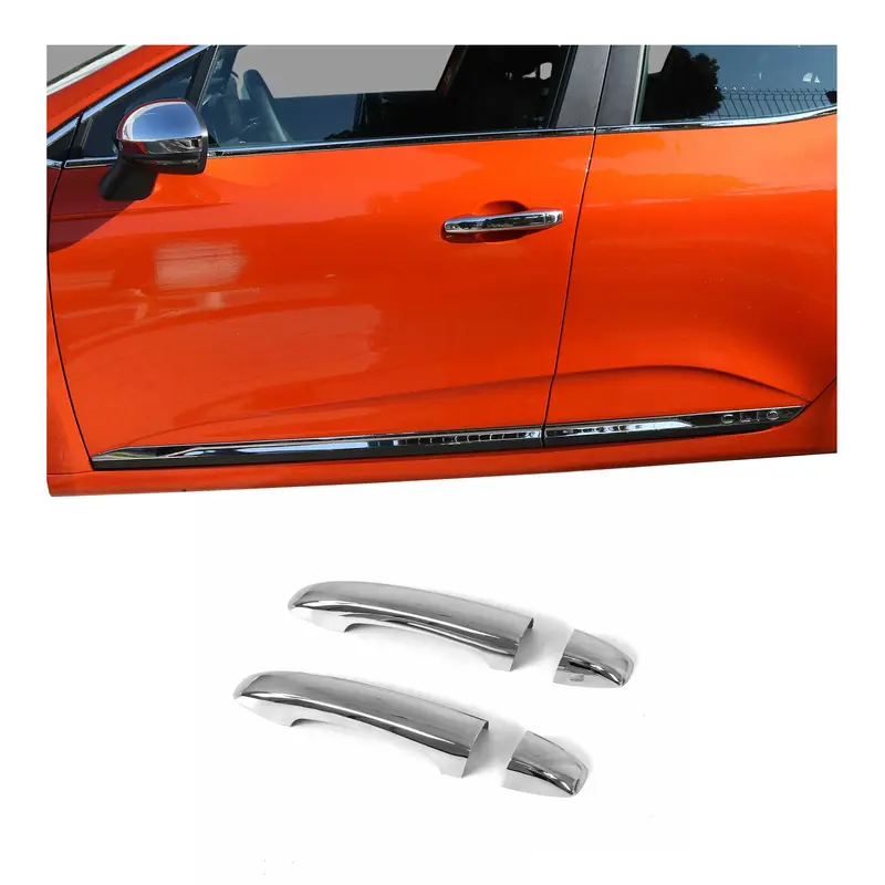Couverture de poignée de porte pour Renault Clio V 2019-2025 en Acier Inox 4Pcs