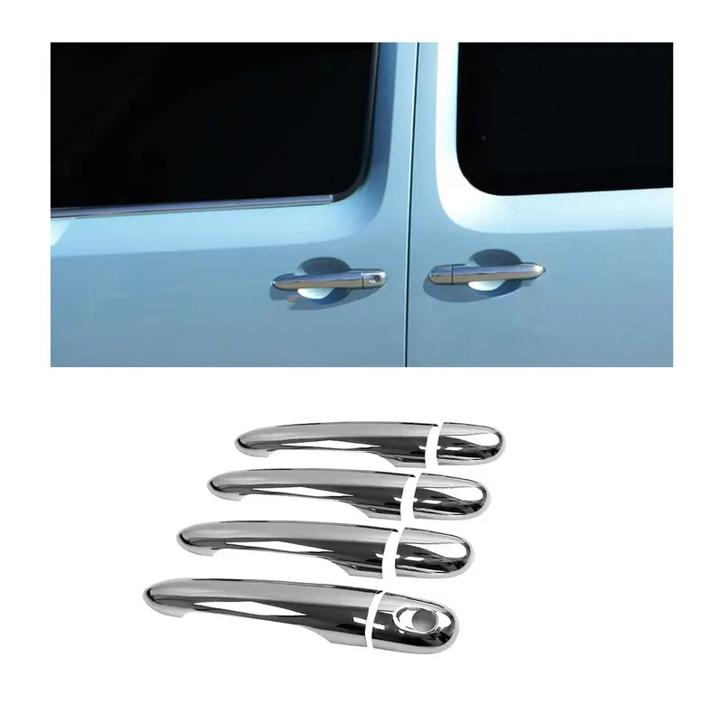 Couverture de poignée de porte pour Renault Kangoo 2007-2021 en Acier chromé