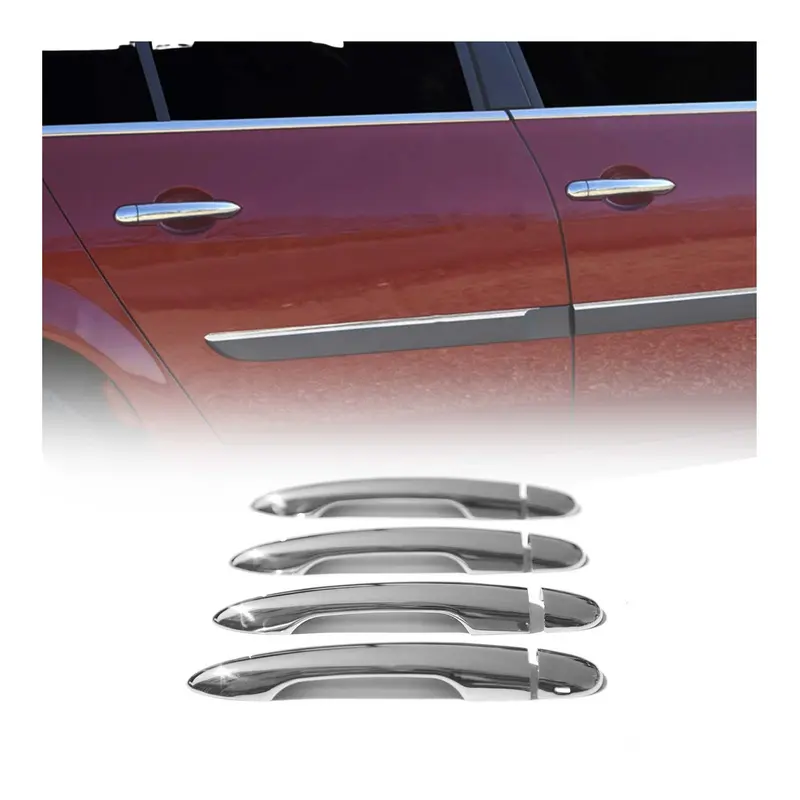 Couverture de poignée de porte pour Renault Megane 2004-2010 en Acier Inoxydable