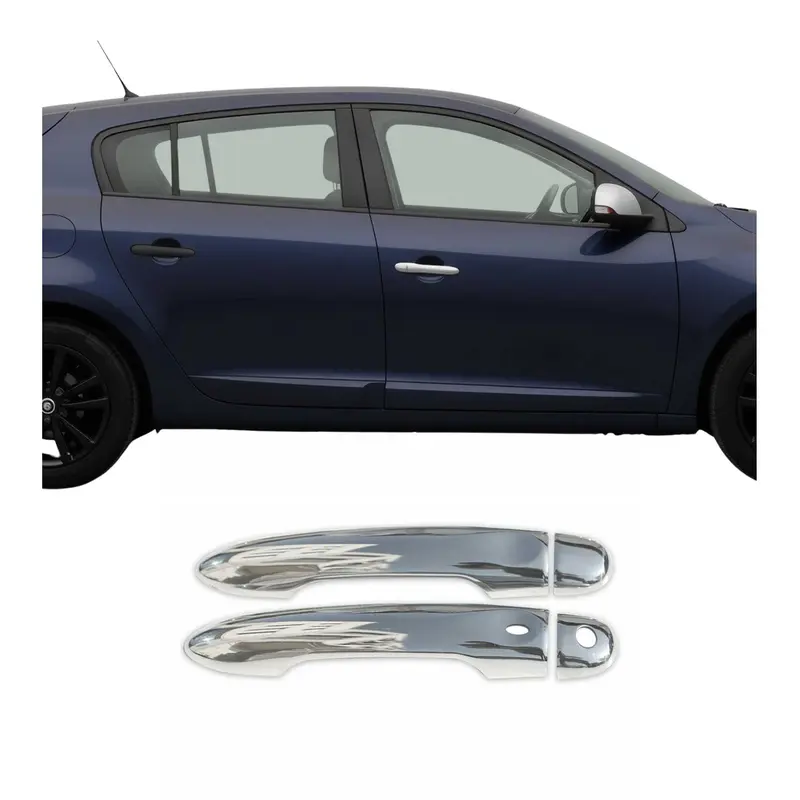 Couverture de poignée de porte pour Renault Megane 2008-2016 en Acier Inoxy