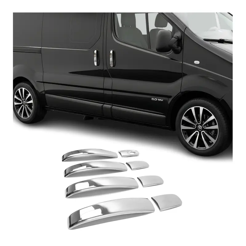 Couverture de poignée de porte pour Renault Trafic 2001-2014 en Acier Inoxy