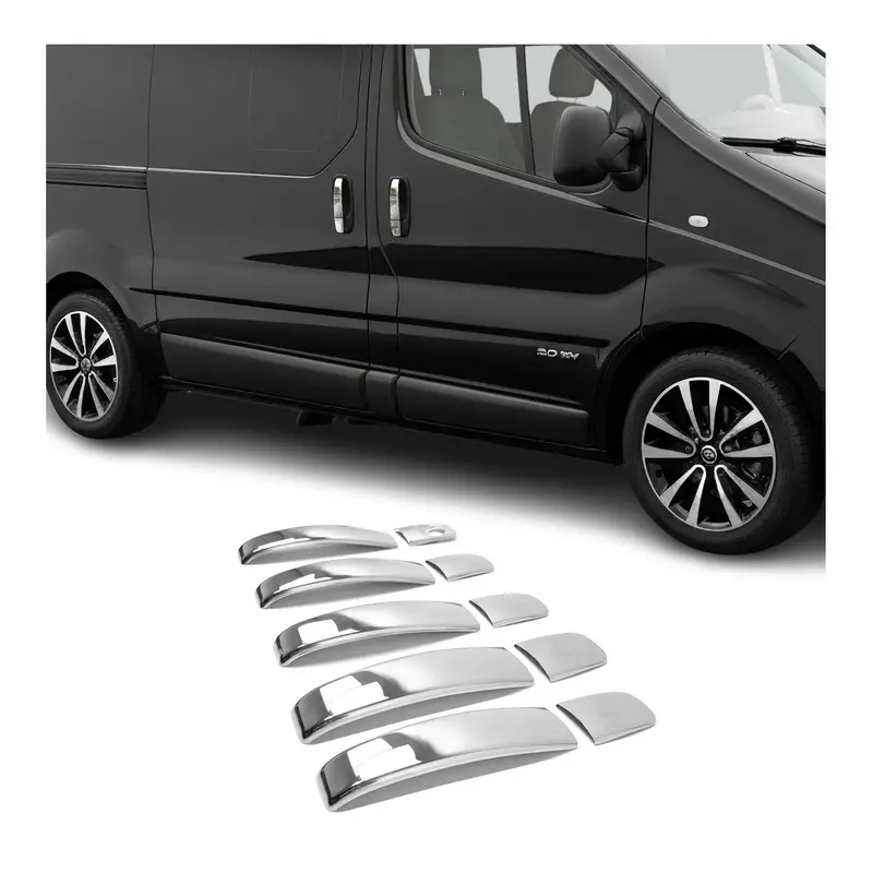 Couverture de poignée de porte pour Renault Trafic 2001-2014 en Acier Inoxydable