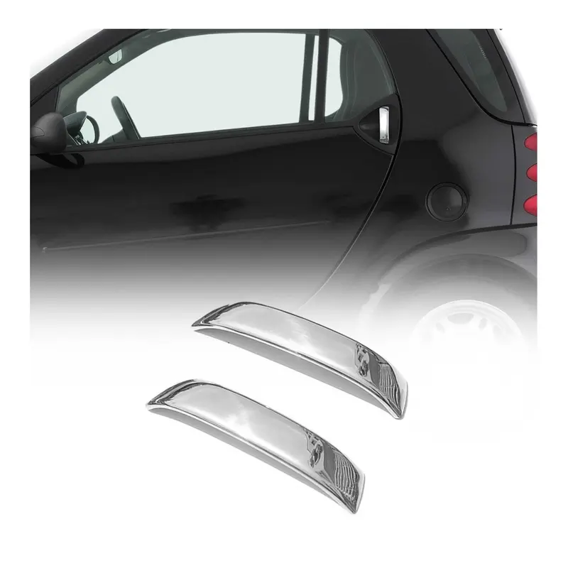 Couverture de poignée de porte pour Smart ForTwo W450 1998-2007 en Acier 2Pcs