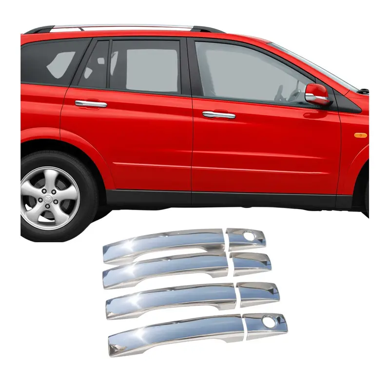 Couverture de poignée de porte pour Ssangyong Kyron 2007-2014 en Acier Inox