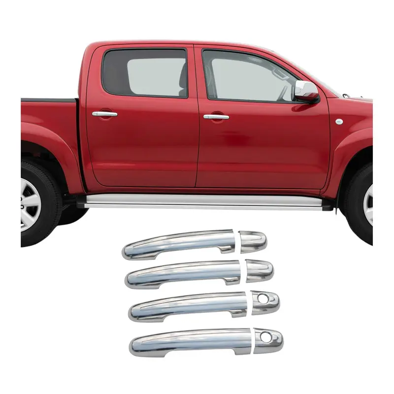 Couverture de poignée de porte pour Toyota Hilux VII 2005-2015 Acier chromé