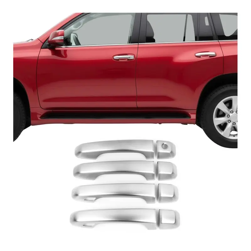 Couverture de poignée de porte pour Toyota Land Cruiser Prado 2009-2023 Acier 8x