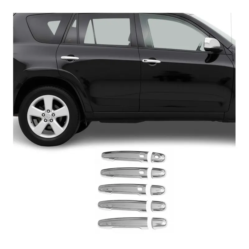Couverture de poignée de porte pour Toyota RAV4 2006-2012 Acier Sans clé 10Pcs