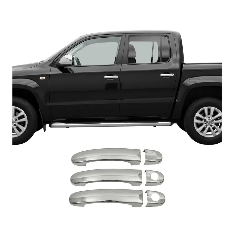 Couverture de poignée de porte pour VW Amarok 2010-2021 en Acier Inoxydable 8Pcs