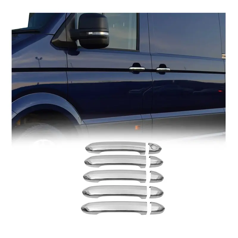 Couverture de poignée de porte pour VW Crafter 2017-2023 en Acier Inox 10Pcs