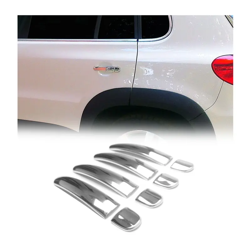 Couverture de poignée de porte pour VW Tiguan 2007-2016 en Acier Inoxydable 8Pcs