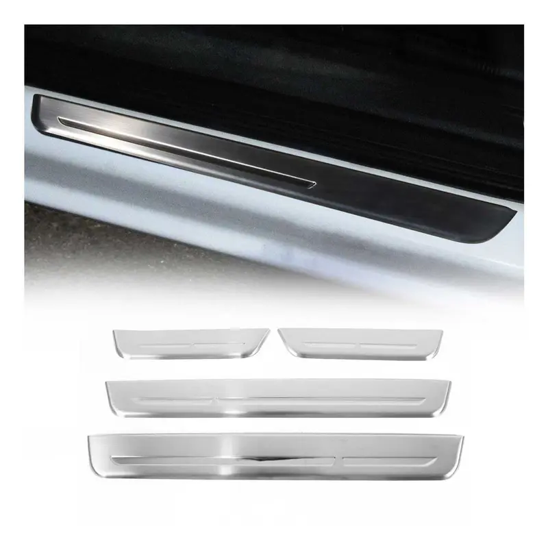 Couverture de Seuil de porte pour Hyundai Tucson 2004-2010 acier inox chromé 4x