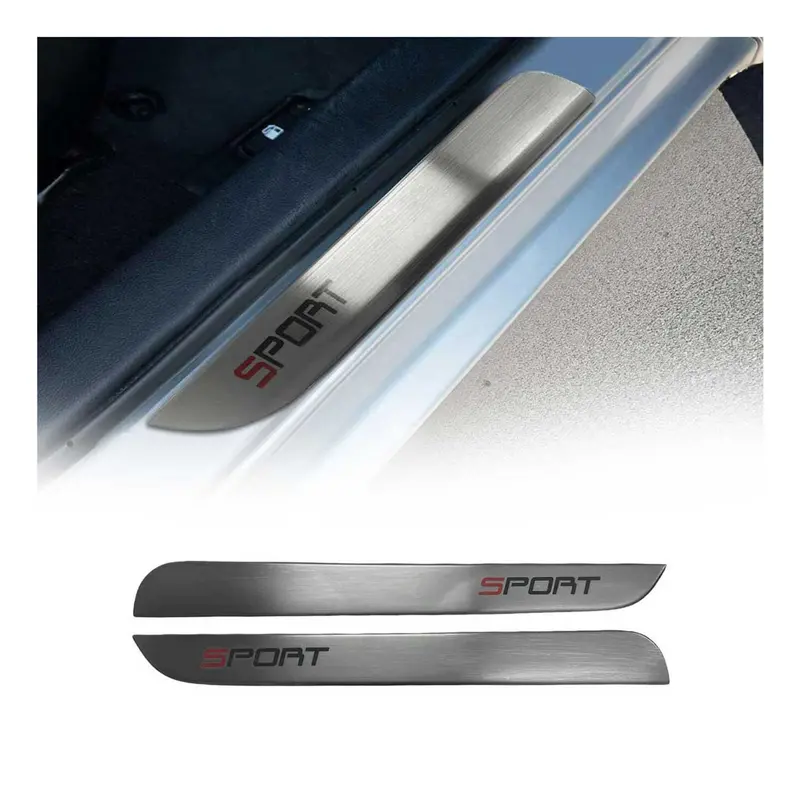 Couverture de Seuil de porte pour Opel Crossland X 2017-2024 inox chromé 2Pcs