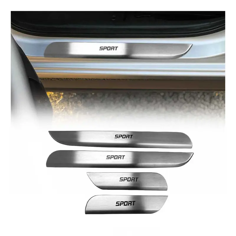 Couverture de Seuil de porte pour Peugeot 3008 2017-2024 acier inox chromé 4 Pcs
