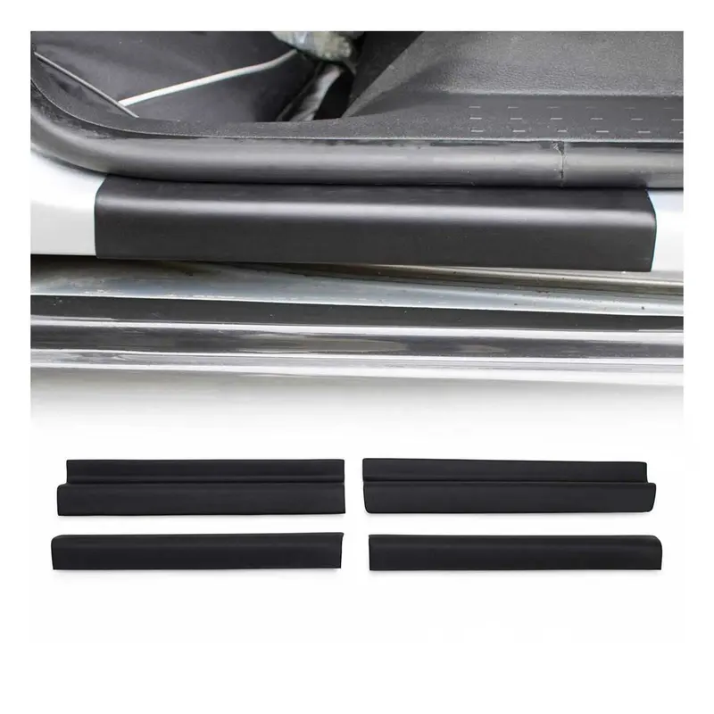 Couverture de Seuil de porte pour VW Caddy 2015-2020 ABS Noir 4 Pcs